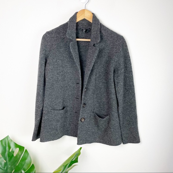 Eileen Fisher Jackets & Blazers - Eileen Fisher wool button blazer gray size XS